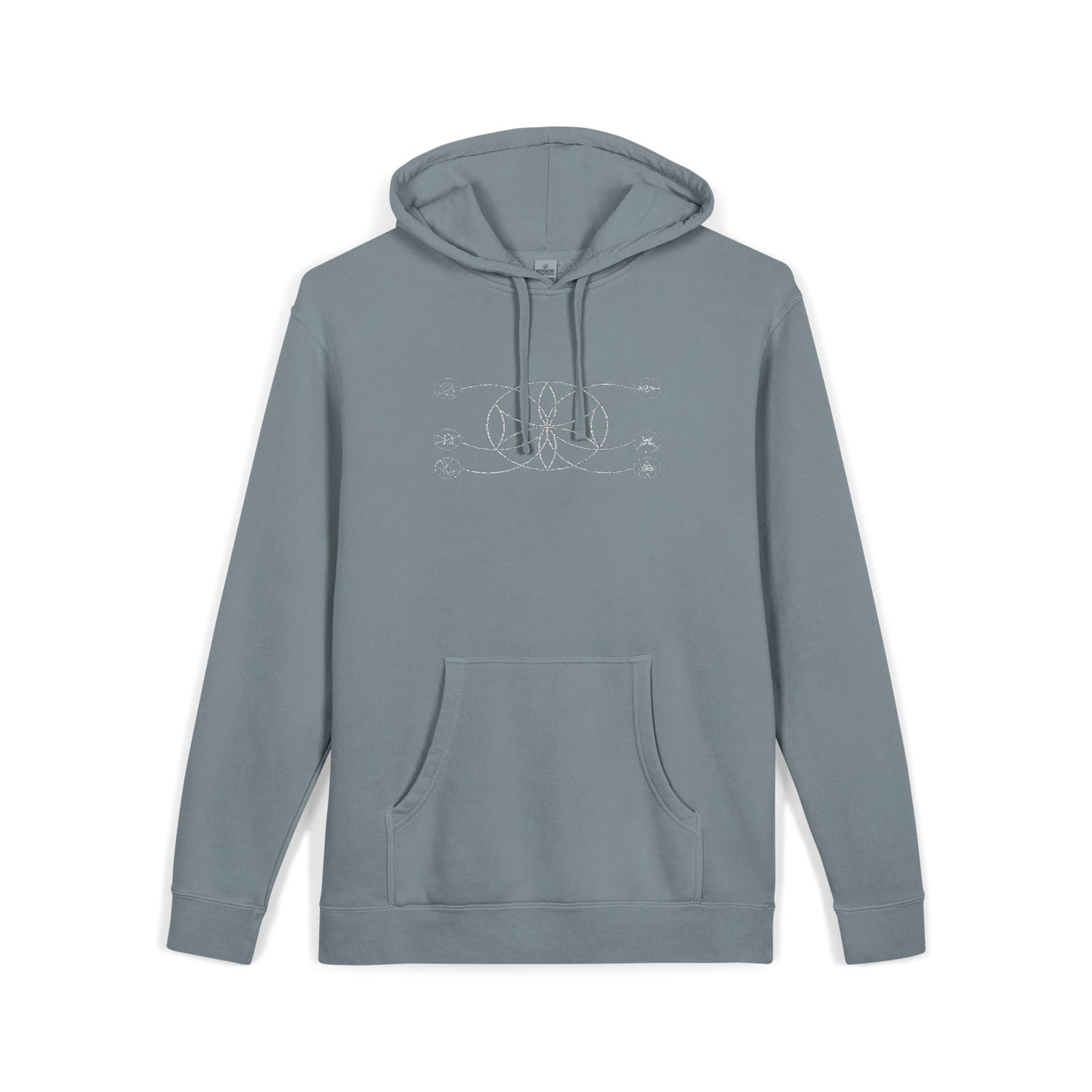 6Disciples White Logo Pigment Dyed Hoodie