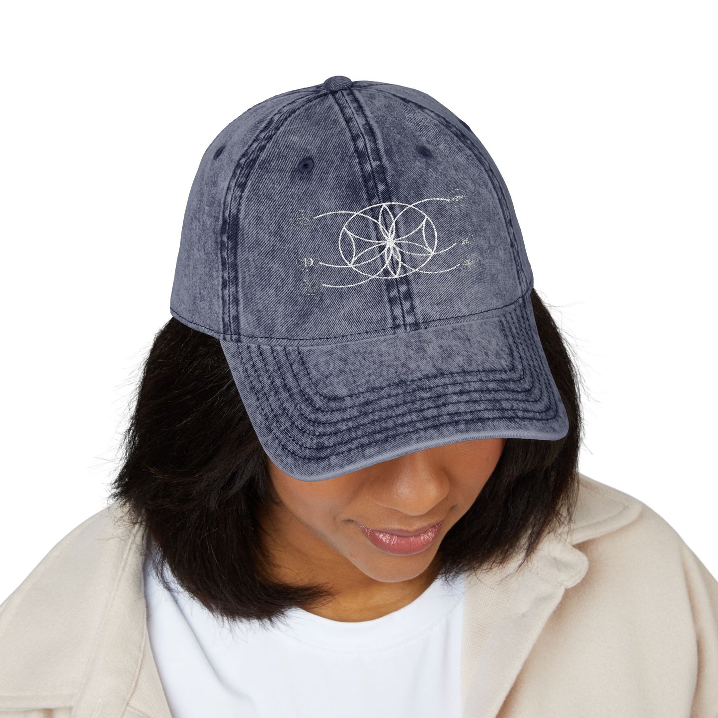 6Disciples White Sigil Vintage Embroidered Cap