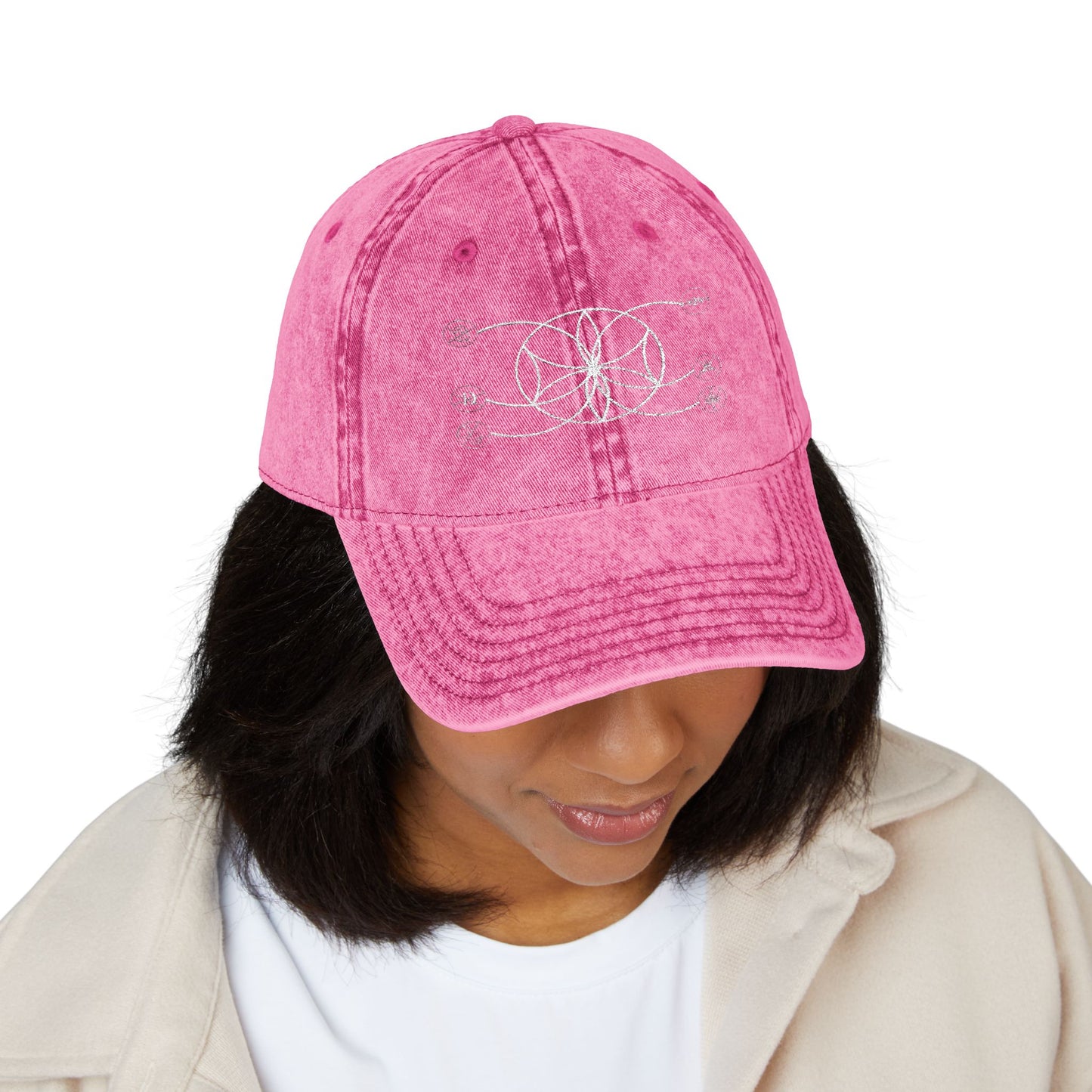 6Disciples White Sigil Vintage Embroidered Cap