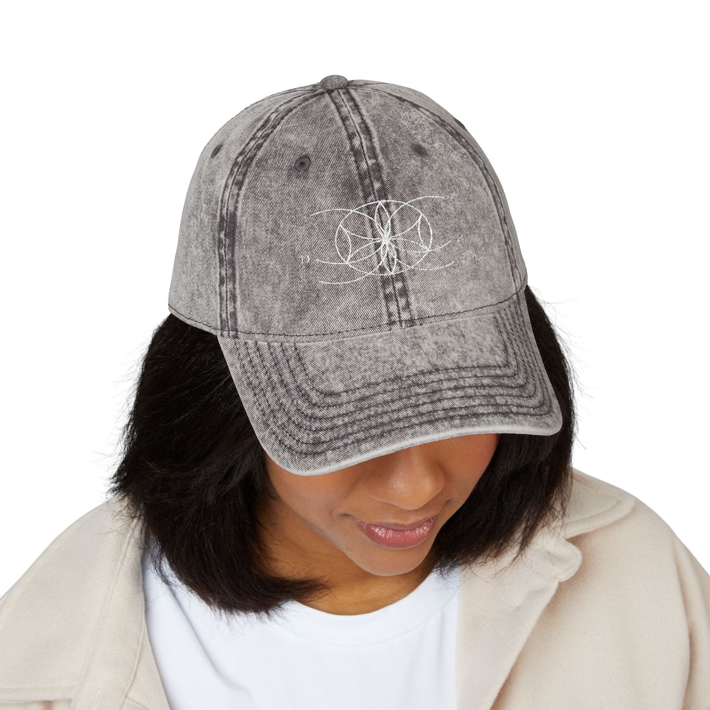 6Disciples White Sigil Vintage Embroidered Cap